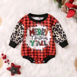 Mignon Bébé Fille Rompers Infantile De Noël Top Bébé Filles Tout-petits Rouge Léopard Sweatershirts Garçons Vêtements D'hiver -Rose Magasin 81yZqhKwOL. AC UL1500 1