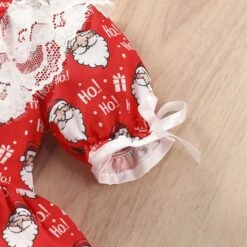 Enfants Manches Longues Sundress 6M à 5Years Enfant Filles De Noël À Manches Courtes Dentelle De Bande Dessinée Santa Print Robe De Noël -Rose Magasin 81zMcm9Q jL. AC UL1500