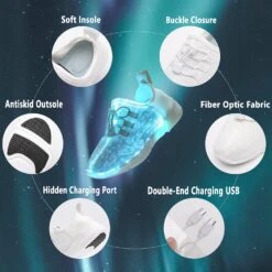 Chaussures YYXMS Fiber Optic Pour Garçons Filles Fouleurs éclairantes Pour Enfants Chaussures Clignotantes Avec Charge USB Pour Noël, Festivals, Halloween, Fête Du Nouvel An -Rose Magasin 910tan9q7LL. AC UL1500