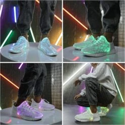 Chaussures YYXMS Fiber Optic Pour Garçons Filles Fouleurs éclairantes Pour Enfants Chaussures Clignotantes Avec Charge USB Pour Noël, Festivals, Halloween, Fête Du Nouvel An -Rose Magasin 91SXDamA2wL. AC UL1500